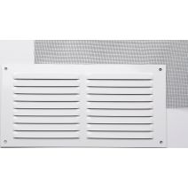 Grille aération aluminium blanc à visser 10x20cm