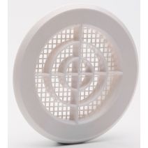 Grille aération blanc à clipser Ø 10cm