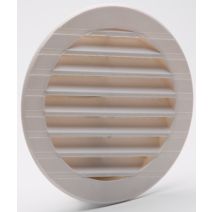 Grille aération + moustiquaire blanc à encastrer Ø11,8cm