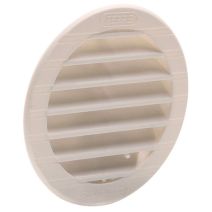 Grille aération aluminium blanc à encastrer Ø9,4cm