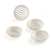 4 GRILLES ABS BLANC À ENCASTRER