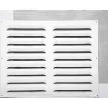 Grille d'aération renforcée aluminium blanc 40x50cm