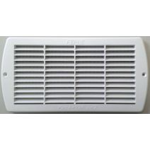 Grille aération aluminium blanc à encastrer 12,9x25,1cm