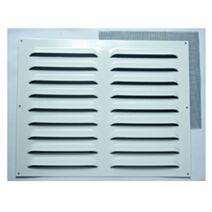 Grille d'aération aluminium argentée 5x40cm