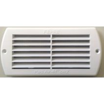 Grille aération aluminium blanc à encasrtrer 5x16,4cm
