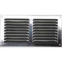 Grille aération inox à visser 10x20cm