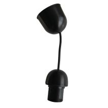 Monture plastique équipée E27 noire - TIBELEC