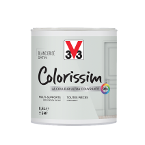 Peinture multisupport Colorissim blanc gris satin 0,5L - V33