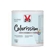 Peinture multisupport Colorissim bleu zéphir satin 0,5L - V33
