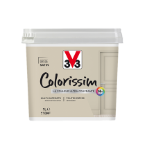 Peinture multisupport Colorissim grège satin 1L - V33