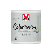 Peinture multisupport Colorissim gris platine satin 0,5L - V33