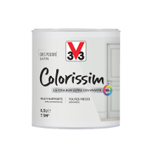 Peinture multisupport Colorissim gris poudre satin 0,5L - V33
