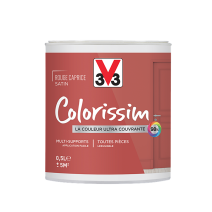 Peinture multisupport Colorissim rouge caprice satin 0,5L - V33