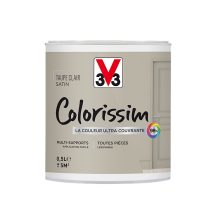 Peinture multisupport Colorissim taupe clair satin 0,5L - V33
