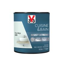 Peinture Cuisine & bain Resist'Extrême Perce neige satin 0,5L - V33