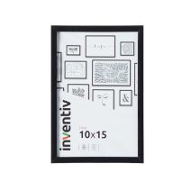 Cadre Photo PVC 10x15cm Noir - INVENTIV