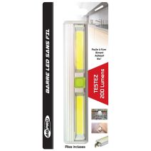 Éclairage d'appoint sans fil barre leds 100-200 lumens aluminium