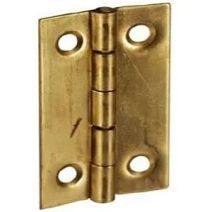 Charnière rectangulaire pour meuble en laiton poli 25x18mm - CIME