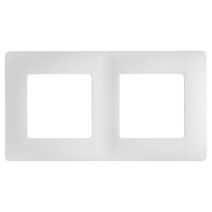 Double Plaque Finition Di-Line Blanc Brillant - INVENTIV