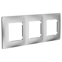 Triple Plaque Finition Di-Line Argent Brillant - INVENTIV