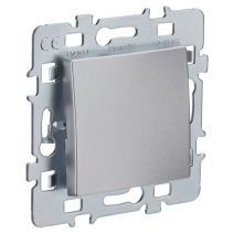 Interrupteur Di-Line Va Et Vient à Encastrer + Plaque Support Métal Argent - INVENTIV'