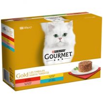 Pâtée Chat Les Terrines 12x85gr - GOURMET GOLD 