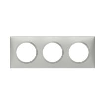 Plaque 3 postes aluminium Dooxie - LEGRAND