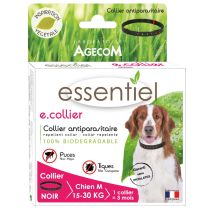 E.collier chien noir 60 cm