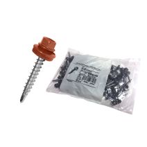Kit visserie Tuile 50 vis 4,9x35mm Rouge RAL 8012