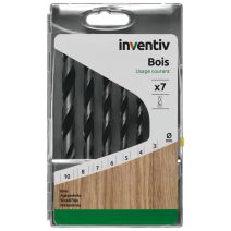 Coffret 7 forets bois Ø3-4-5-6-7-8-10 mm - INVENTIV