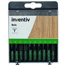 Coffret 10 lames T bois - INVENTIV