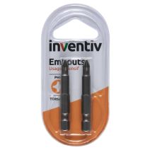 2 embouts de vissage torsion PH2 50 mm - INVENTIV
