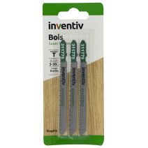 3 lames scie sauteuse T étagères EP3-30 mm - INVENTIV
