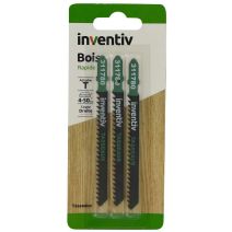 3 lames de scie sauteuse T tasseaux EP4-50 mm - INVENTIV