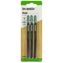 3 lames de scie sauteuse T tasseaux EP40-100 mm - INVENTIV