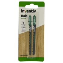 2 lames scie sauteuse T bois chantournage CP5-50 mm - INVENTIV