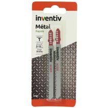 2 lames de scie sauteuse T acier CP3-15 mm - INVENTIV