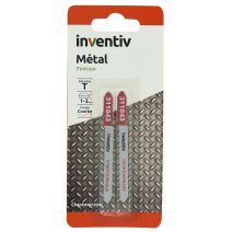 2 lames scie sauteuse T métal-chantournage CP1-3 mm - INVENTIV