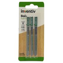 3 lames de scie sauteuse U stratifié CP3-60 mm - INVENTIV