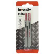 2 lames U métal alu CP 3/15 mm - INVENTIV