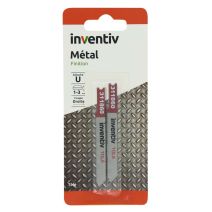 2 lames U métal tole CP 1/3 mm - INVENTIV