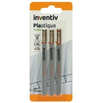 3 lames U plastique CP 3/30 mm - INVENTIV