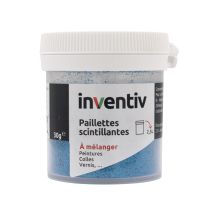 Paillettes scintillantes bleu canard 30g - INVENTIV