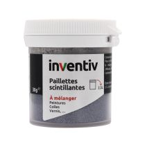 Paillettes scintillantes gris fer 30g - INVENTIV