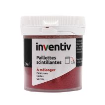 Paillettes scintillantes rouge 30g - INVENTIV