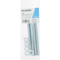 Tiges ecrous rondelles ∅10x130x4 - INVENTIV 