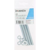Tiges ecrous rondelles ∅8x100 x4 - INVENTIV