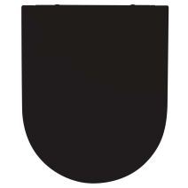 Abattant WC Flat Extra-Plat Frein de Chute Déclipsable Noir - INVENTIV