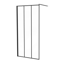 Paroi de douche fixe Veria noir sérigraphie 90cm - ONDEE