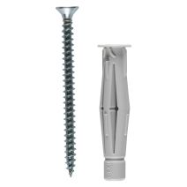4 Chevilles Tous Matériaux Ø10x60mm + Vis TF  Ø6x80mm - INVENTIV